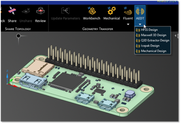 Ansysフラッグシップツール群への出力機能(Ansys Electronics Desktopへの出力例)
