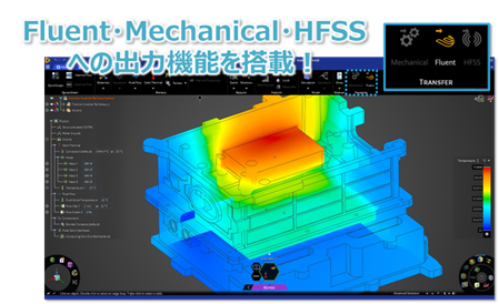 Ansysフラッグシップツール群への出力機能(Ansys Fluentへの出力例)