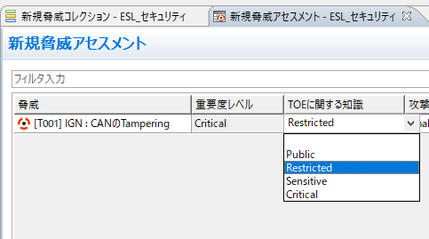 TOEに関する知識の評価項目