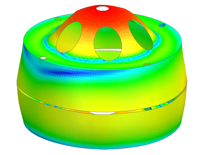 現形状に対する解析結果(4,000 Hz) ~等価放射パワー~