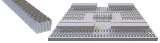 図13 HBM+GPUの3Dモデル（右）、TSV構造（左）