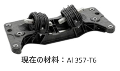 トランスミッションのクロスビームの軽量化による燃費向上の図1