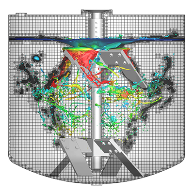 撹拌層内の混相流解析​