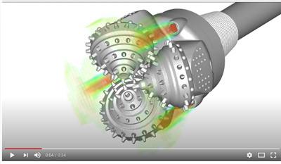 回転する切削ドリルの冷却解析