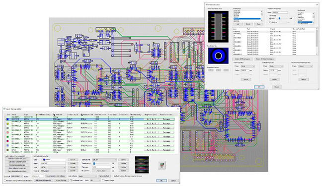 PCBレイアウトのインポートの図