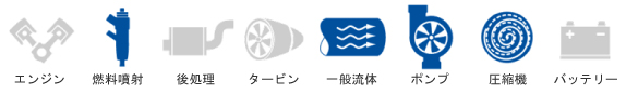 燃料噴射、一般流体、ポンプ、圧縮機