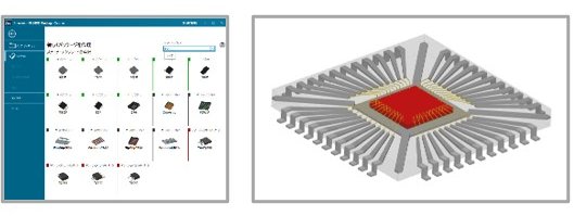 半導体パッケージモデリング(Simcenter FLOEFD Package Creator)の図