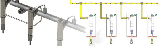 油圧機器、燃料噴射装置のイメージ図